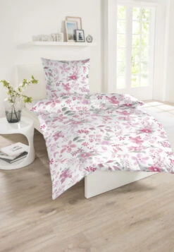 2-piece Bed Linen Renforcé Flowers Rosé - SCHIESSER Home