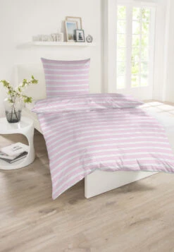 2-piece Bed Linen Renforcé Rosé Striped - SCHIESSER Home