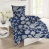 Bed Linen 2-piece Satin Blue Pattern - SCHIESSER Home