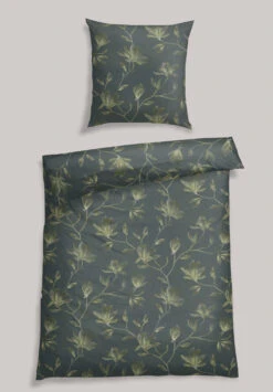 Bed Linen 2-piece Satin Jade Patterned - SCHIESSER Home -Uni Style Shop bettwaesche 2 teilig satin jade gemustert schiesser home 177458 713 detail2