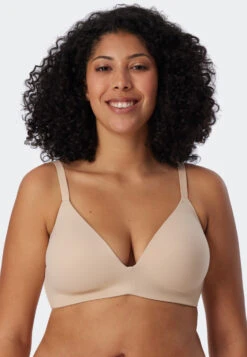 Schiesser Bra Padded Sand Without Underwire - Invisible Soft -Uni Style Shop bh ohne buegel gepadded sand invisible soft 166568 410 detail2
