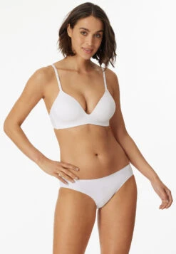 Schiesser Bra Without Underwire Padded White - Invisible Soft -Uni Style Shop bh ohne buegel gepadded weiss invisible soft 166568 100 front
