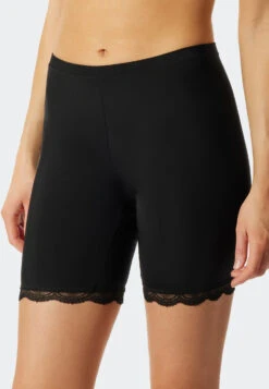 Schiesser Biker Shorts Microfiber Lace Black - Biker Story -Uni Style Shop biker shorts microfaser spitze schwarz biker story 176941 000 detail2