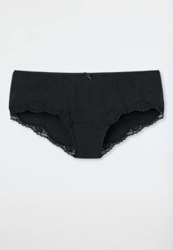 Schiesser Bikini Hipster With Lace Black - Pure Cotton -Uni Style Shop bikini hipster mit spitze schwarz pure cotton 157413 000 detail1