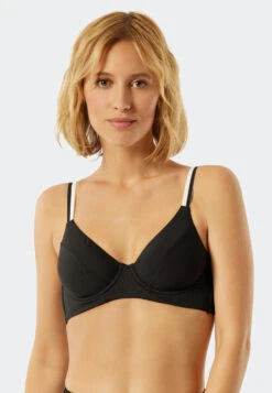 Schiesser Bikini Top Underwire Variable Straps Black - California Dream -Uni Style Shop bikini top buegel variable traeger schwarz california dream 177044 000 detail2