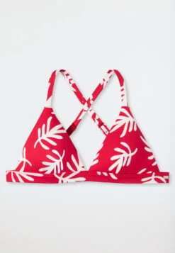 Schiesser Triangle Bikini Top Removable Cups Adjustable Straps Coral Red - Mix & Match Coral Life -Uni Style Shop bikini triangel top herausnehmbare cups variable traeger korallen rot mix match coral life 179200 500 detail1