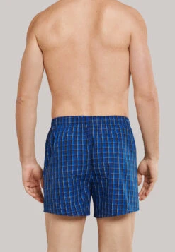 Schiesser Boxer Short 2-pack Woven Fabric Multi-colored Patterned - Dark Wonder -Uni Style Shop boxershorts 2er pack webware mehrfarbig gemustert dark wonder 168445 819 back