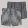 Schiesser Boxershorts 2-pack Woven Fabric Multicolor Patterned - Tension Release