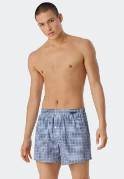 Schiesser Boxer Shorts 2-pack Woven Fabric Solid Checked Multicolored - Fun Prints 7 Schiesser Boxer Shorts 2-pack Woven Fabric Solid Checked Multicolored - Fun Prints -Uni Style Shop boxershorts 2er pack webware uni kariert mehrfarbig fun prints 1 179911 910 front