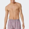 Schiesser Boxer Shorts 2-pack Woven Fabric Solid Checked Multicolored - Fun Prints