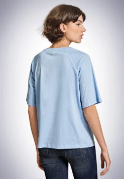 Schiesser Boxy T-shirt Light Blue - Revival Carla