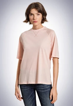 Schiesser Boxy T-shirt Salmon - Revival Carla -Uni Style Shop boxy tee shirt lachs revival carla 174246 513 detail2