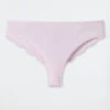 Schiesser Brazilian Panties Modal Lace Pale Pink - Modal And Lace