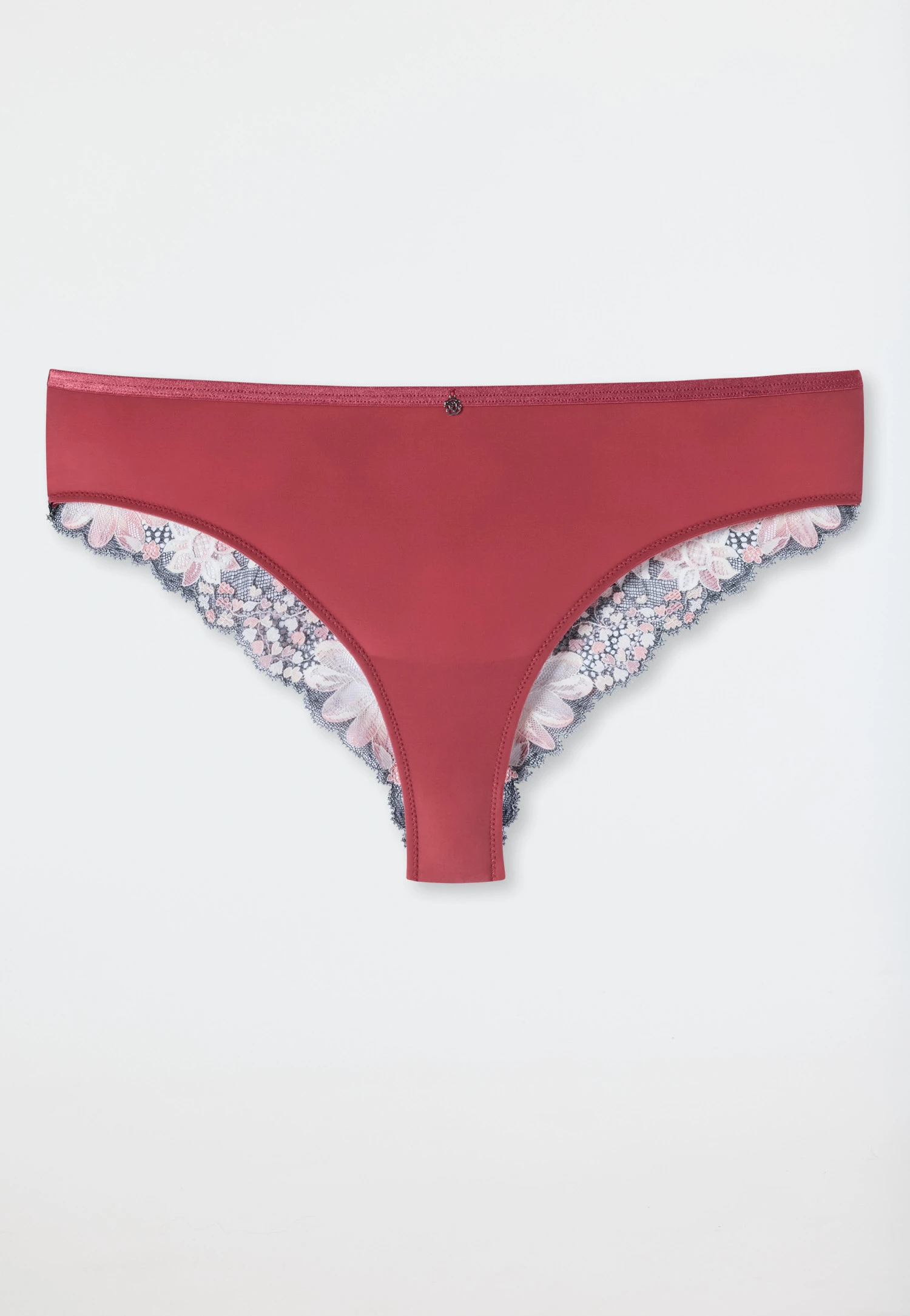 Schiesser Bikini Brief Sustainable Microfiber Lace Berry - Summer Floral Lace 2 Schiesser Bikini Brief Sustainable Microfiber Lace Berry - Summer Floral Lace - Image 2