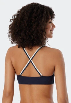 Schiesser Underwire Bikini Set Variable Straps Mini Bottoms Ribbed Look Dark Blue - Underwater -Uni Style Shop buegel bikini set variable traeger mini slip ripp optik dunkelblau underwater 179205 803 detail3