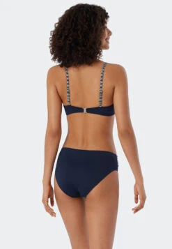 Schiesser Underwire Bikini Adjustable Straps Midi Bottoms Dark Blue - Ocean Dive