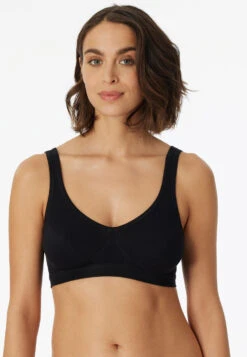 Schiesser Bustier 2-pack With Cups Organic Cotton Black - 95/5 -Uni Style Shop bustier 2er pack mit cups organic cotton schwarz 95 5 174927 000 detail2
