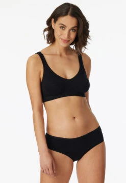Schiesser Bustier 2-pack With Cups Organic Cotton Black - 95/5 -Uni Style Shop bustier 2er pack mit cups organic cotton schwarz 95 5 174927 000 front