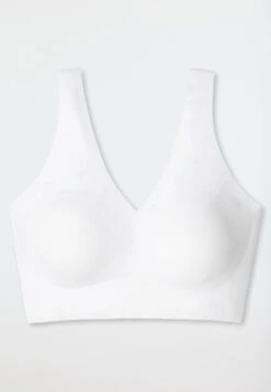 Schiesser Bustier Microware Removable Pads White - Invisible Soft