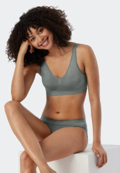 Schiesser Bustier Seamless Jade - Seamless Light -Uni Style Shop bustier nahtlos jade seamless light 144187 713 front
