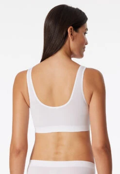 Schiesser White Seamless Bustier - Seamless Light -Uni Style Shop bustier nahtlos weiss seamless light 144187 100 back