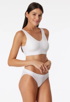 Schiesser White Seamless Bustier - Seamless Light -Uni Style Shop bustier nahtlos weiss seamless light 144187 100 front