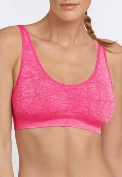 Schiesser Bra Seamless Removable Cups Pink Heather - Active Mesh Light