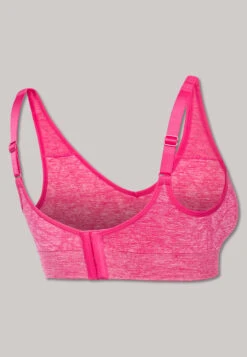 Schiesser Bra Seamless Removable Cups Pink Heather - Active Mesh Light -Uni Style Shop bustier seamless herausnehmbare pads pink meliert active mesh light 162012 520 detail3