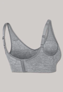 Schiesser Seamless Bustier Removable Pads Silver Gray - Active Mesh Light