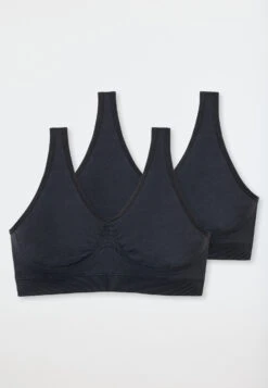Schiesser Bustier 2-pack Black - Seamless Light