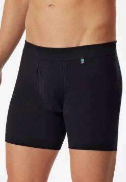 Schiesser Cycling Shorts Fly Black - Long Life Cotton -Uni Style Shop cyclistshortseingriffschwarzlonglifecotton 172472 000 detail2