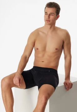Schiesser Cycling Shorts Fly Black - Long Life Cotton