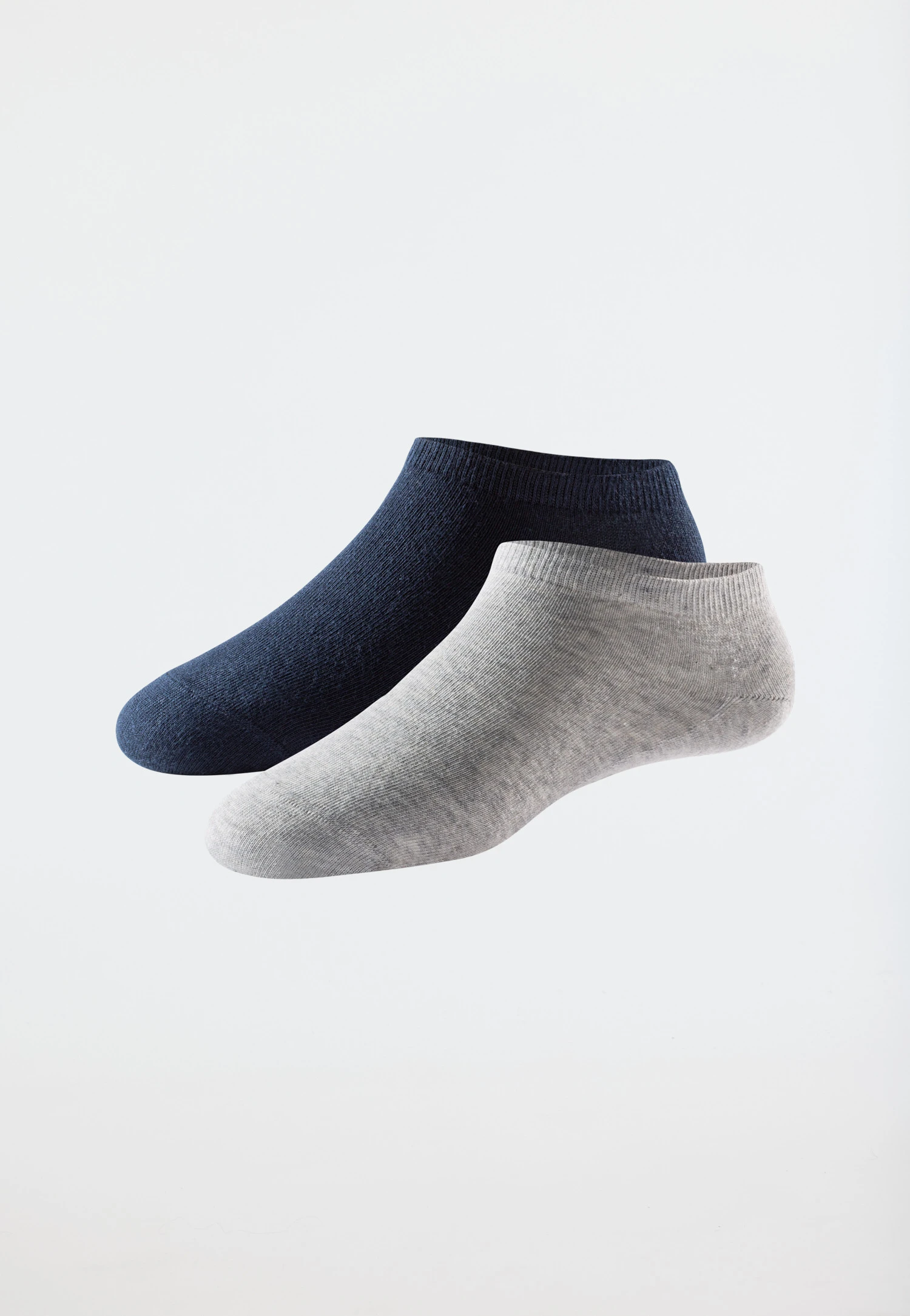 Schiesser Women's Sneaker Socks 2-pack Organic Cotton Heather Gray/black - 95/5 2 Schiesser Women's Sneaker Socks 2-pack Organic Cotton Heather Gray/black - 95/5 - Image 2