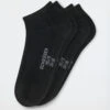 Schiesser Women's Sneaker Socks 2-pack Organic Cotton Black - 95/5