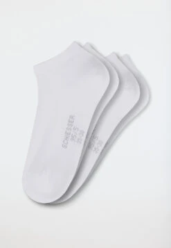 Schiesser Women's Sneaker Socks 2-pack Organic Cotton White - 95/5