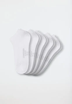 Schiesser Women's Sneaker Socks 5-pack Stay Fresh White - Bluebird