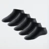 Schiesser Men's Sneaker Socks 5-pack Stay Fresh Black - Bluebird