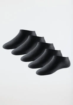 Schiesser Men's Sneaker Socks 5-pack Stay Fresh Black - Bluebird