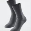 Schiesser Men's Socks 2-pack Organic Cotton Anthracite Heather - 95/5