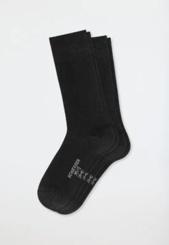 Schiesser Men's Socks 2-pack Organic Cotton Black - 95/5