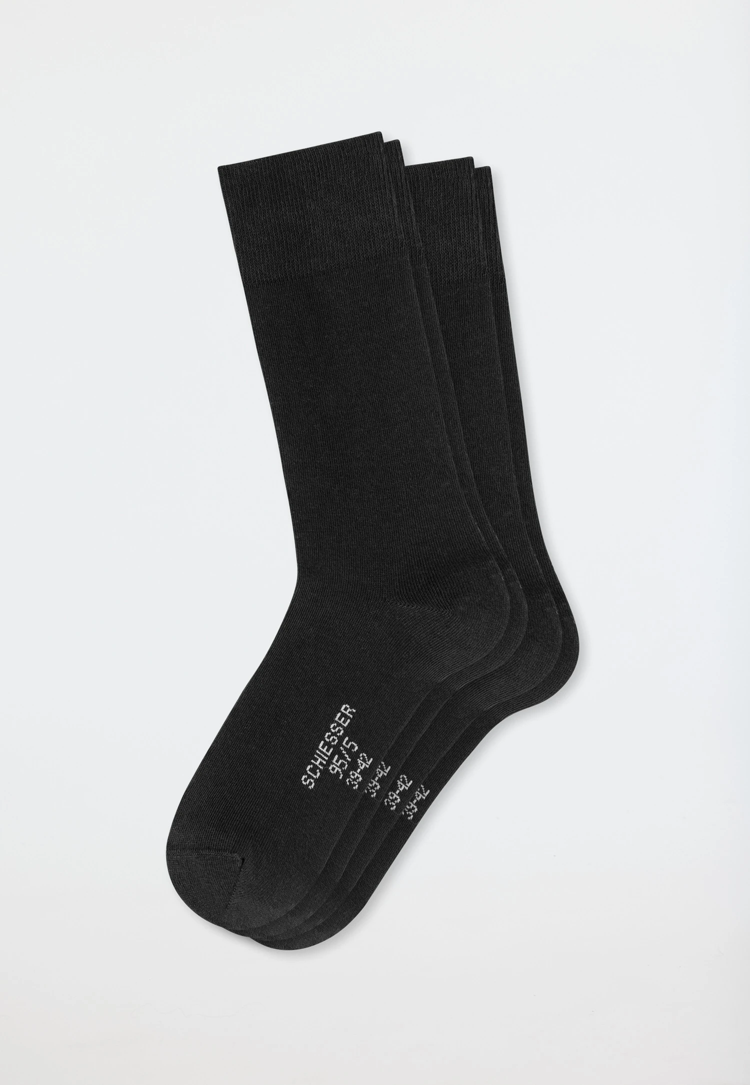 Schiesser Men's Socks 2-pack Organic Cotton Black - 95/5 1 Schiesser Men's Socks 2-pack Organic Cotton Black - 95/5