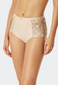 Schiesser High-waisted Panty Sustainable Microfiber Lace Sahara - Summer Floral Lace