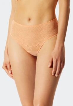 Schiesser High-waisted Panty All-over Lace Peach - Feminine Lace
