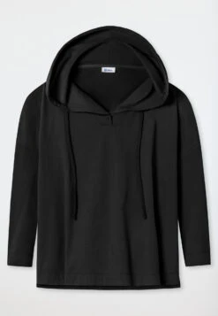 Schiesser Hoodie Long-sleeved Black - Revival Martina 8 Schiesser Hoodie Long-sleeved Black - Revival Martina -Uni Style Shop hoody langarm schwarz revival martina 177097 000 detail1