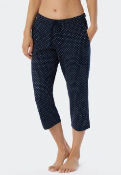 Schiesser Pants 3/4-length Polka Dots Dark Blue - Mix+Relax