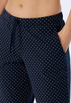 Schiesser Pants 3/4-length Polka Dots Dark Blue - Mix+Relax -Uni Style Shop hose 3 4 lang punkte dunkelblau mix relax 179270 835 detail3