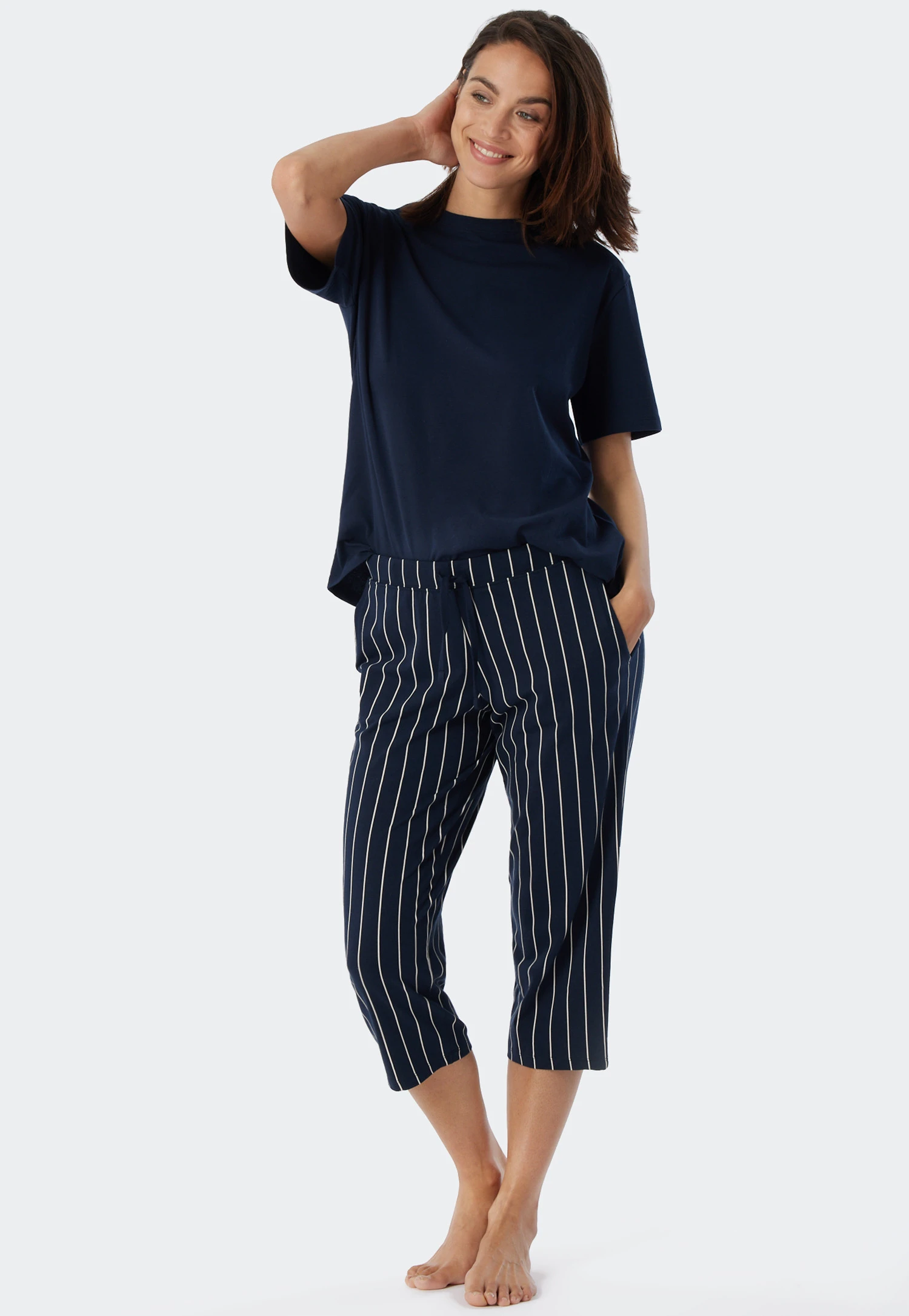 Schiesser Pants 3/4-length Stripes Multicolored - Mix & Relax 3 Schiesser Pants 3/4-length Stripes Multicolored - Mix & Relax - Image 3