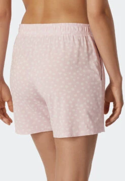 Schiesser Pants Short Modal Polka Dots Powder Pink - Mix+Relax 7 Schiesser Pants Short Modal Polka Dots Powder Pink - Mix+Relax -Uni Style Shop hose kurz modal punkte powder pink mix relax 176418 534 back
