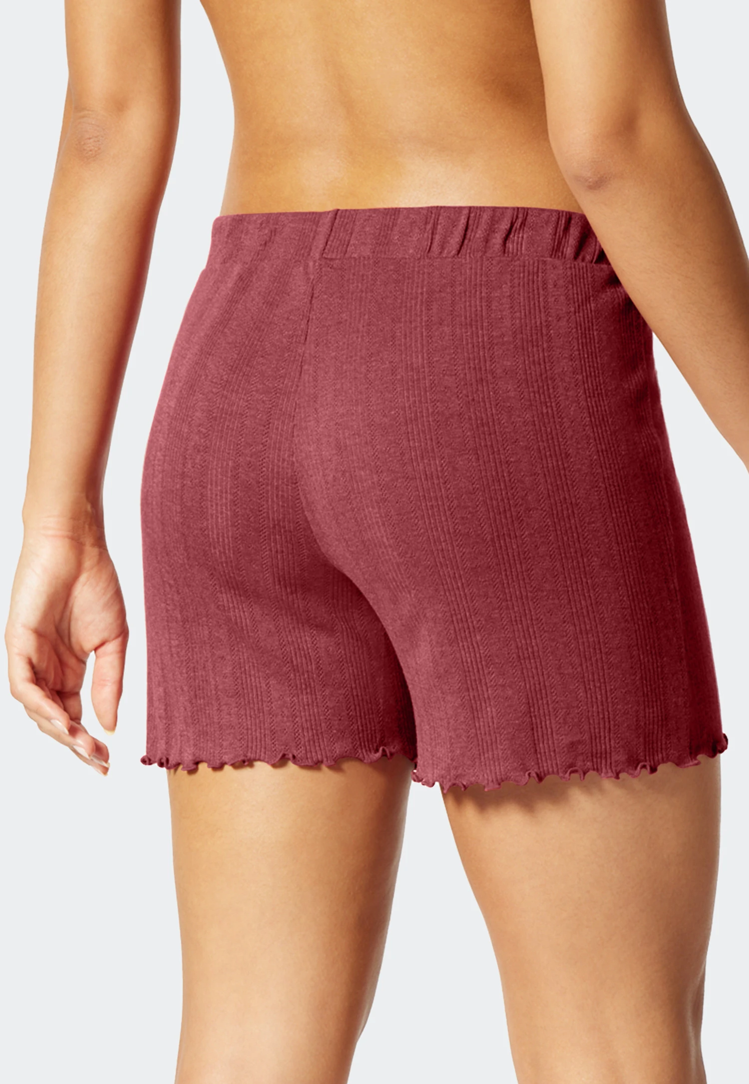 Schiesser Pants Short Organic Cotton Openwork Decorative Buttons Berry - Mix & Relax 5 Schiesser Pants Short Organic Cotton Openwork Decorative Buttons Berry - Mix & Relax - Image 5