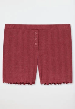 Schiesser Pants Short Organic Cotton Openwork Decorative Buttons Berry - Mix & Relax